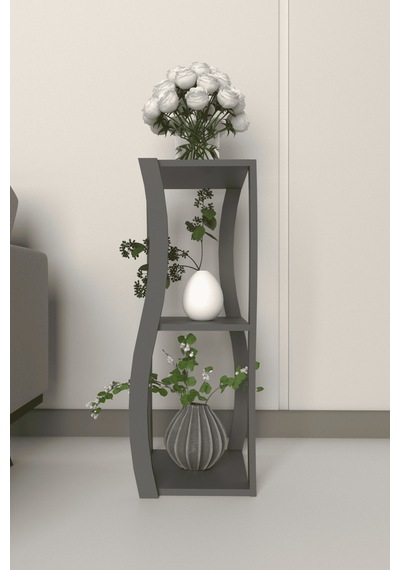 Lavellan Arin Çok Katlı Dekoratif Çiçeklik - 3 Katlı Ahşap Saksılık Köşe Standı 91910169