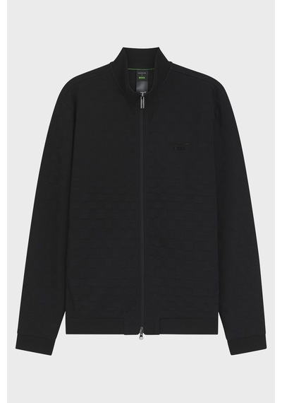 Boss Pamuklu Dik Yaka Fermuarlı Regular Fit Sweat Erkek Sweat 50569955 001 Siyah
