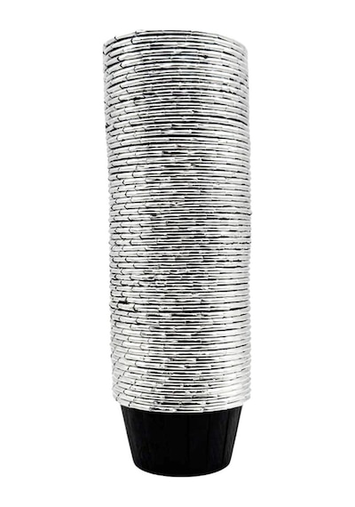 Silver Siyah Muffin Kek Kapsülü 50li Airfryer Uyumlu - V Kağıt Siyah Diğer