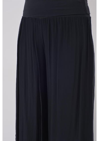 Bohem Stil İtalyan Yarasa Kol İpek Bluz & Pantolon Takım-8767 Antrasit