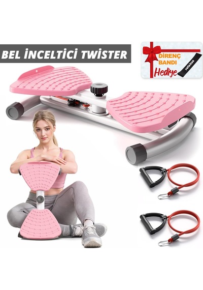 Direnç Ayarlı Twist Ev Tipi Denge Egzersiz Aleti Kaymaz Bel Karın & Direnç Lastiği