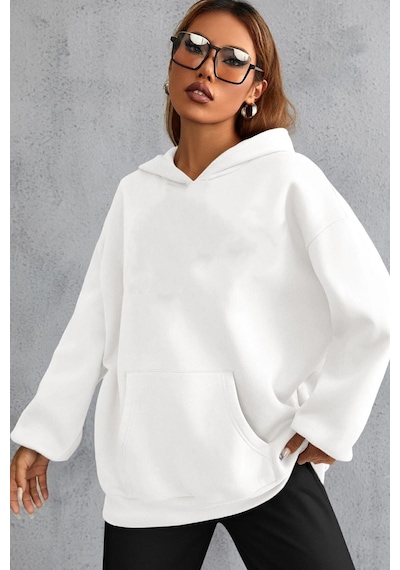 Uyguntarz Unisex Ramen Baskılı Sweatshirt beyaz