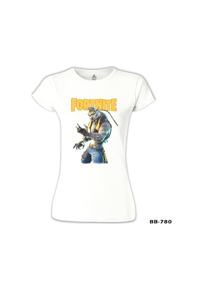 Fortnite - Wolf Beyaz Kadın Tshirt 001