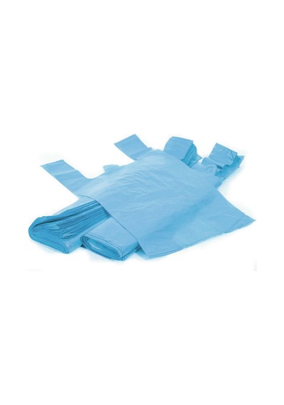 Arma Mavi Market Poşeti Torbası  Hışır Atlet Poşet  Orta Boy  28 x 50 CM  1 KG
