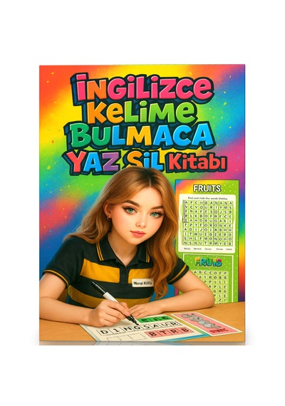 İngilizce Kelime Öğreten Bulmaca Yaz-sil Kitabı
