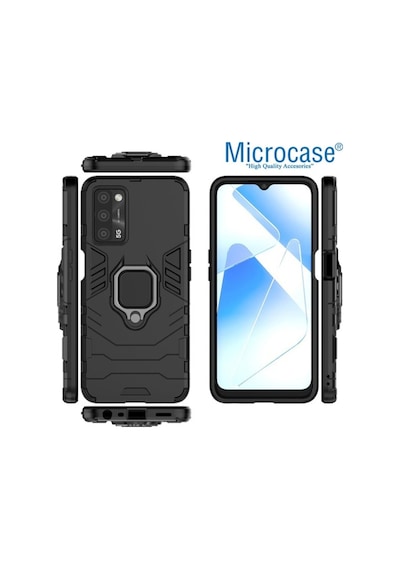 Microcase Oppo A55 Batman Yüzüklü Armor Kilif - Siyah 537570773