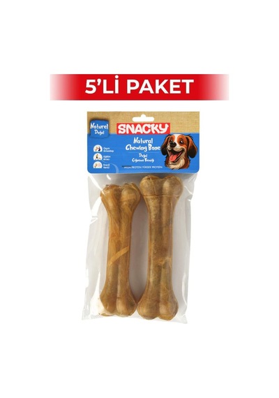 Snacky Natural Köpek Çiğneme Kemiği 15 Cm 2'li 5 Paket