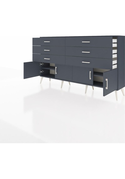 Arges Konsol 2 Raflı 6 Çekmeceli 4 Kapaklı 176x30x99 Antrasit-antrasit Antrasıt/antrasıt - Antrasıt Arges Konsol 2 Raflı 6 Çekmeceli 4 Kapaklı 176x30x99 Antrasit-antrasit Antrasıt/antrasıt - Antrasıt