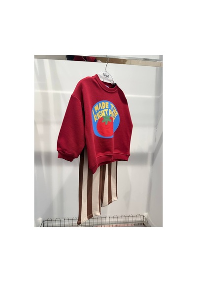 Poala Kids Tomato Çizgili Takım Çok Renkli