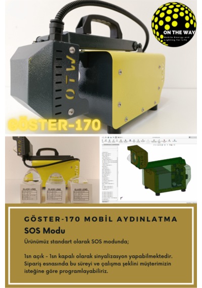 Göster 170 Taşınabilir Mobil Aydınlatma Ünitesi El Tipi Projektör