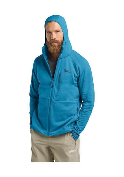 Jack Wolfskin Kolbenberg Hooded Fz Erkek Mavi Polar Ceket 8026