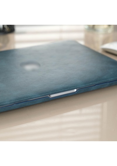 Macbook Pro 13 Deri Desenli Kılıf A1706 A1708 A1989 A2159 Uyumlu İnce Hafif Sert Kılıf Koruyucu Kapak 2016-2019 Lacivert Belirtilmemiş