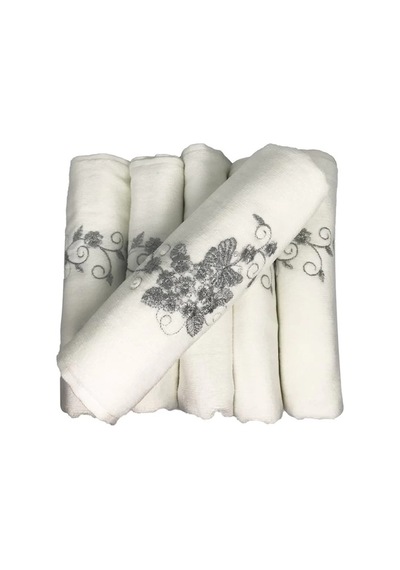 Bulteks Simli Nakışlı Kadife Desen 2 Havlu 30x50 4 Renk