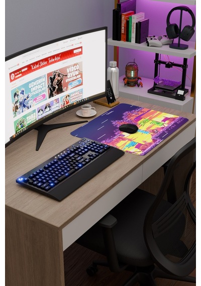 Celeste Kaymaz Dikişli Kauçuk Oyuncu Mousepad V5 - 48x40 Xl Gaming Mouse Pad Fare Altlığı