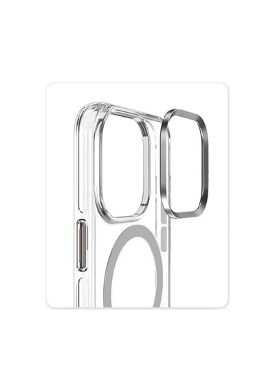 Joko Apple, Uyumlu iPhone 16 Pro Crystal Magsafe Kapak Glblseme - 39 - Şeffaf