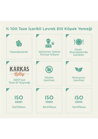 Kito Kuzu Etli Yetişkin Köpek Maması 15 KG + Kito Fresh Levrek Etli Köpek Yemeği 6'lı