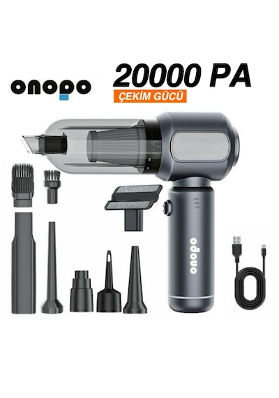 Onopo Power 20000PA 7800 mAh 120 W 3 İn 1 Şarjlı El Süpürgesi