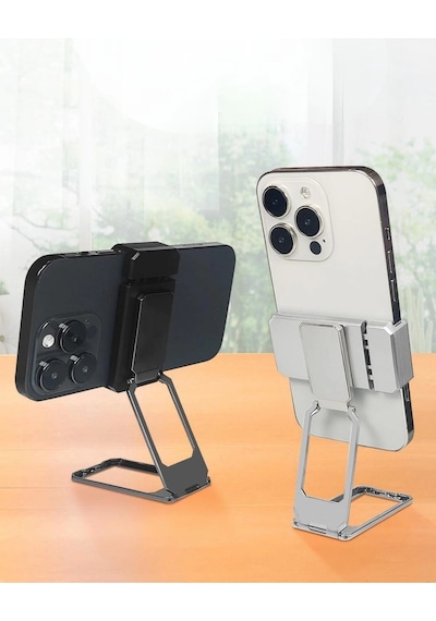 360 Derece Dönen Tüm Telefon Tipleri İle Uyumlu Metal Telefon Standı Braket Çok Renkli