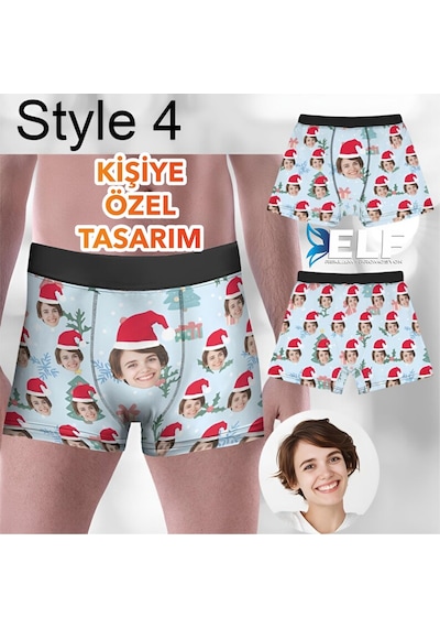 Kişiye Özel Yılbaşı Boxer Resimli Fotoğraflı Resimdeki Renk