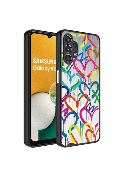 Zore Galaxy Uyumlu A13 4g Kılıf Aynalı Desenli Kamera Korumalı Parlak Mirror Kapak - Süp Süper Anne