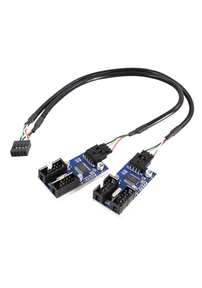 Alfais 6072 Anakart İç Usb Hub 9 Pin Header 1x4 Çoğaltıcı Port Genişletici Panel Rgb Dişi