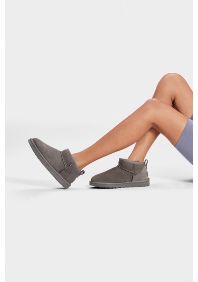 Ugg Classic Ultra Mini Kadın Gri Bot Düz 1116109 Gri