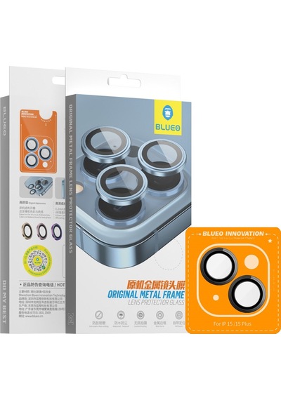 Blueo İp 15/15 Plus Gerçek Metal Çerçeve Cam Lens Koruyucu S...