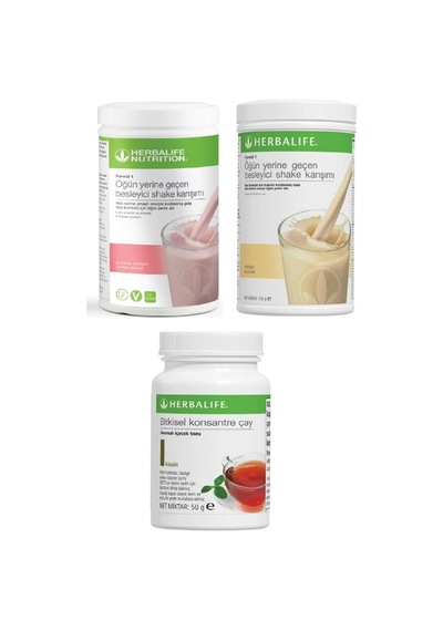 Herbalife 1 Ahududulu Ve Beyaz Çikolotalı Shake + 1 Çikolotalı Shake + 1 Klasik 50gr Çay.