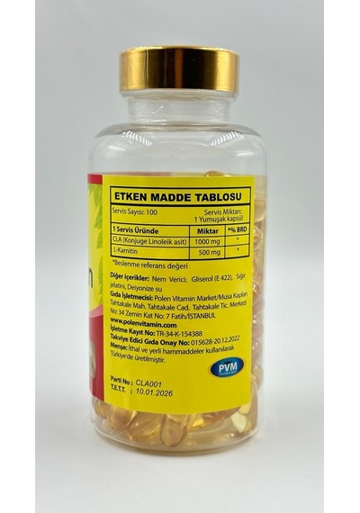 Vitapol CLA L- Karnitin Takviye Edici Gıda 100 Kapsül