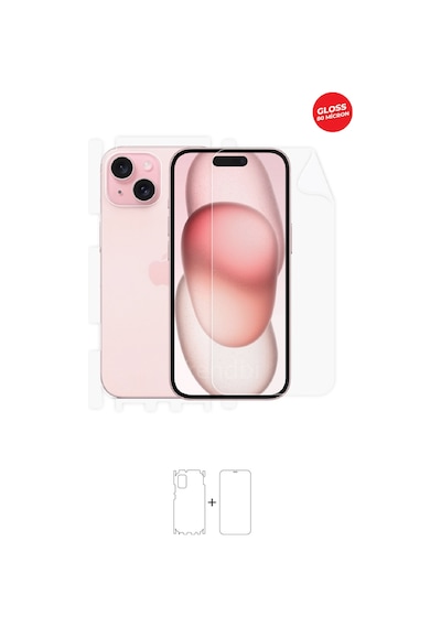 Apple iPhone 15 Uyumlu Full Body 360 Derece Ön Arka Ve Yan Koruyucu Tpu Film
