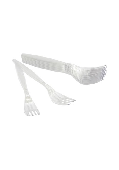 Roll-up Plastik Lüks Çatal 10'lu 2 Adet Çok Renkli