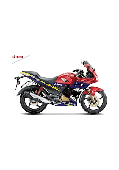Hero Karisma Rossi Shark Mor Motosiklet Sticker