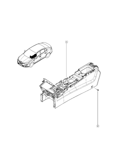 Orta Konsol Megane Iv Icon Kapaksız 969104571R