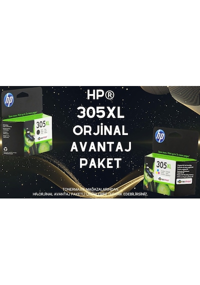 Hp Deskjet Plus 4120 Kartuş / Hp 305XL  Paket Siyah ve Renkli Kartuş