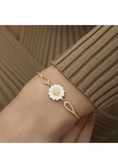 Casera's Gümüş Gold Papatya Bileklik Csr2183302 Gümüş