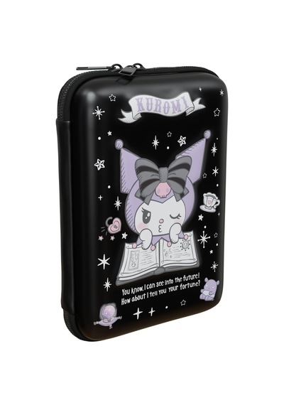 Wiggle Kuromi Temalı Lisanslı Kabartmalı Mat Okul Kalem Kutusu Çift Bölmeli Çocuk Kalem Çantası Siyah1 Diğer