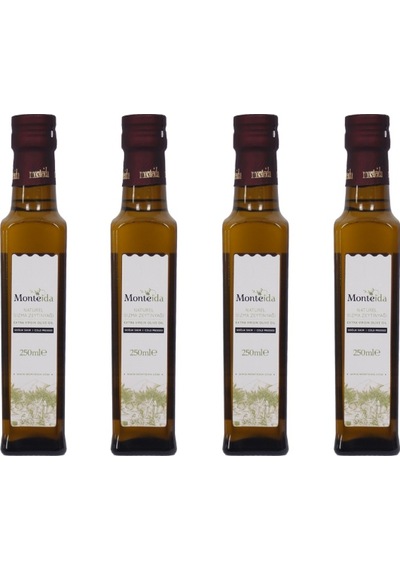 Monteida Soğuk Sıkım Natürel Sızma Zeytinyağı Danai Şişe 4 x 250 ML