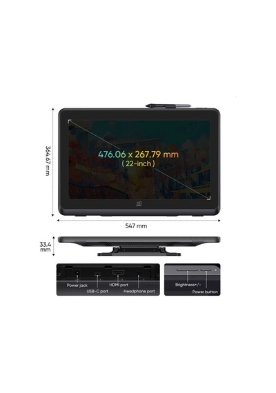 Xp-pen Artist 22 Plus Grafik Ekran Tablet Drawing Display