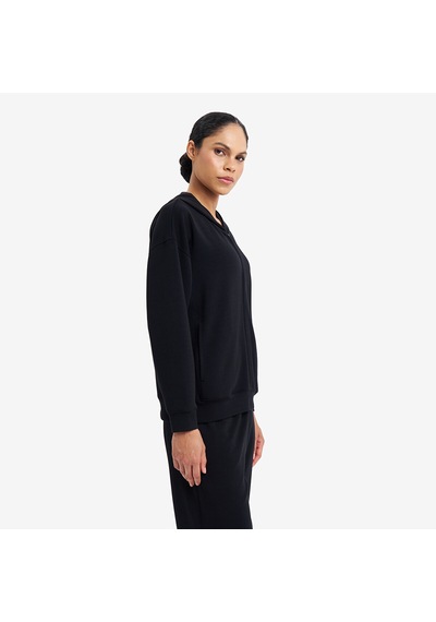 Lescon Siyah Kadın Fermuarlı Kapüşonlu Sweatshirt 26s-2221-26n