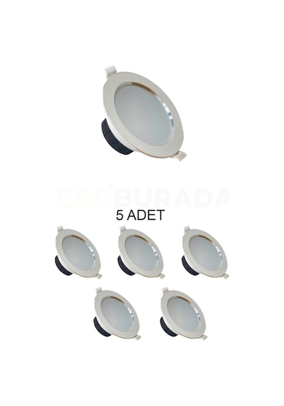 Kendal Elektrik Kdl-112 Led Spot 5w Beyaz Işık Beyaz Kasa - 5 Li Paket