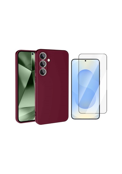 Vendas Samsung Galaxy Uyumlu  A36 Kılıf Zore Mara Lansman Kapak + Temperli Cam Ekran Koruyucu Mor