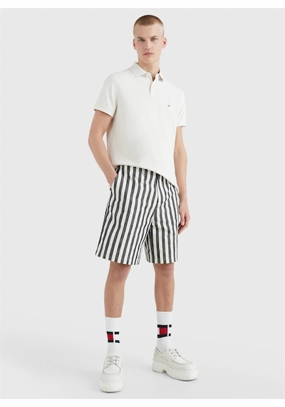 Tommy Hilfiger Tommy Hılfıger Erkek T-shırt Mw0mw17770-ac0 Beyaz