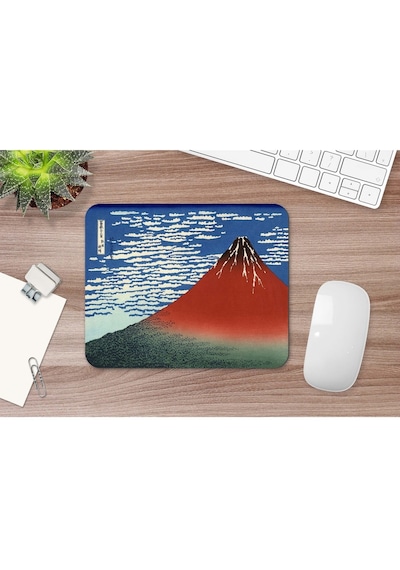 Hokusai Red Fuji Southern Wind Clear Morning 17 X 21 Cm Mouse Pad Mousepad
