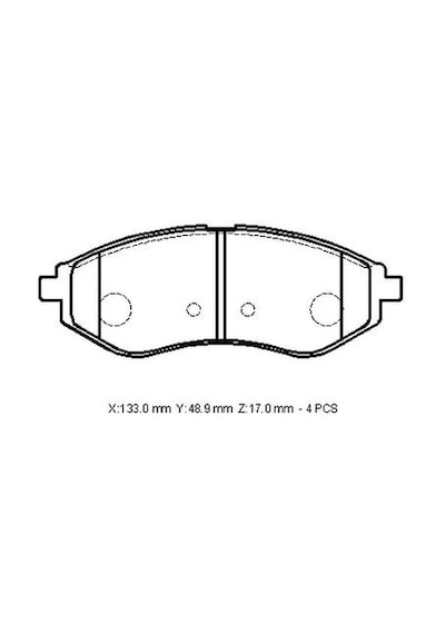 Chevrolet Kalos- Sd/hb- 04/05 Ön Fren Balatası Disk 133x48,9x17 Bramax