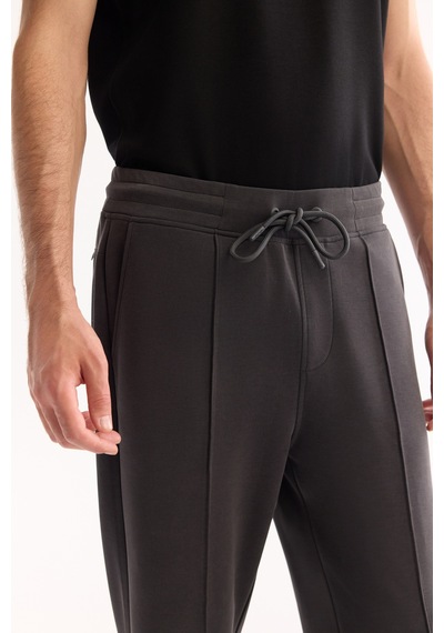 Avva Erkek Antrasit Beli Lastikli Bağcıklı Soft Touch Bi-stretch Regular Fit Eşofman Altı A52y3406