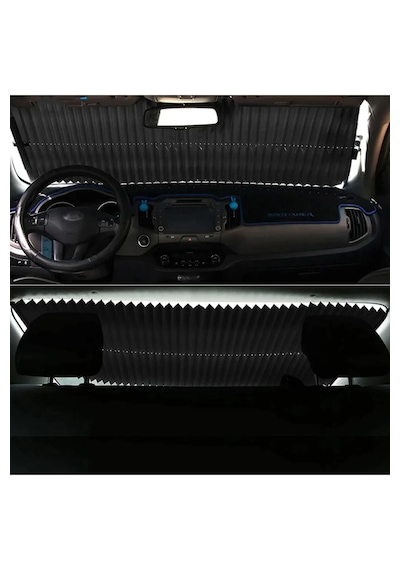 Ön Cam Oto Araba Suv Tır Sürgülü Güneşlik Ön Cam Güneşliği Sürgülü Yeni Nesil Metalize 70 X 150 1