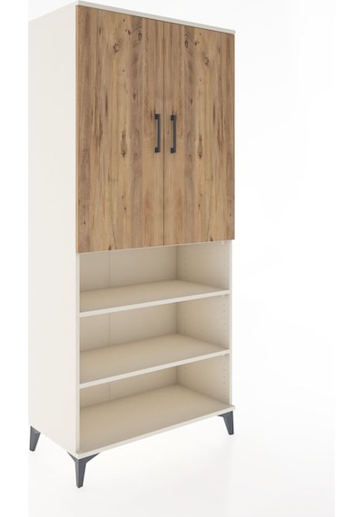 Hyperion Dolap 4 Raflı 2 Kapaklı Tek Askılı 88x44x195 Aytaşı-çam Aytaşı