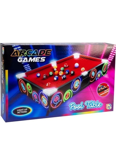 Mey İthalat Ledli Masaüstü Bilardo 50x30 Cm
