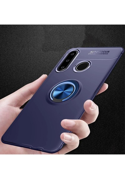 Cosmotex Newface Huawei Y6p Kılıf Range Yüzüklü Silikon - Mavi