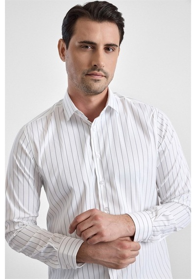 Süvari Lacivert Slim Klasik Yaka Casual Gömlek Gm1008400365-m09